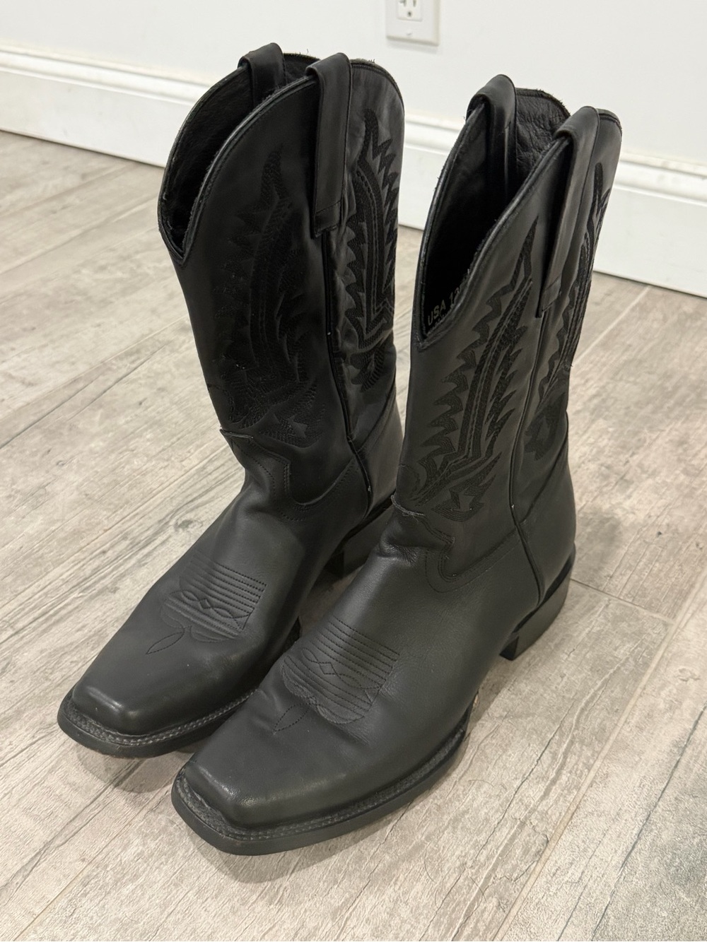 J.B. Dillon Black Western Cowboy Boots